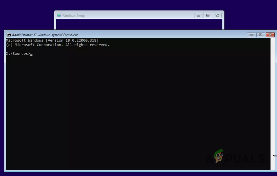 Windows Setup Command Prompt